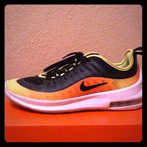 Nike air max yellow and orange with mesh upper